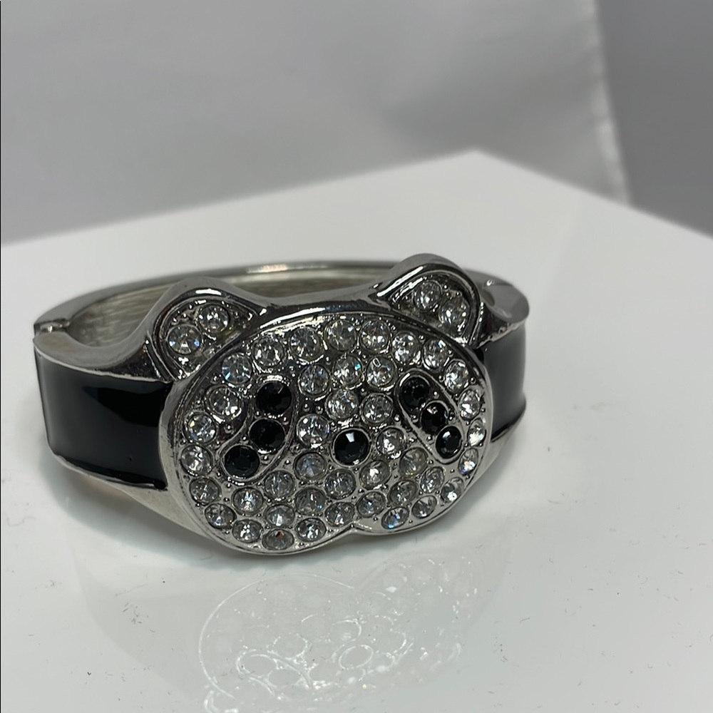 Panda Crystal Bracelet in Black and Silver